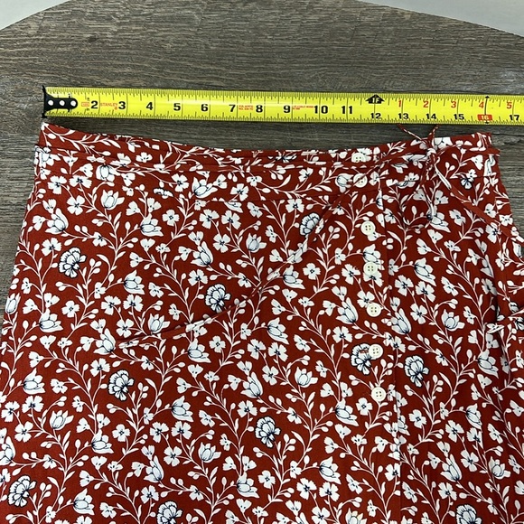 NWT Talbots Floral Faux Wrap Tie Waist Skirt Size 12 - Picture 7 of 7